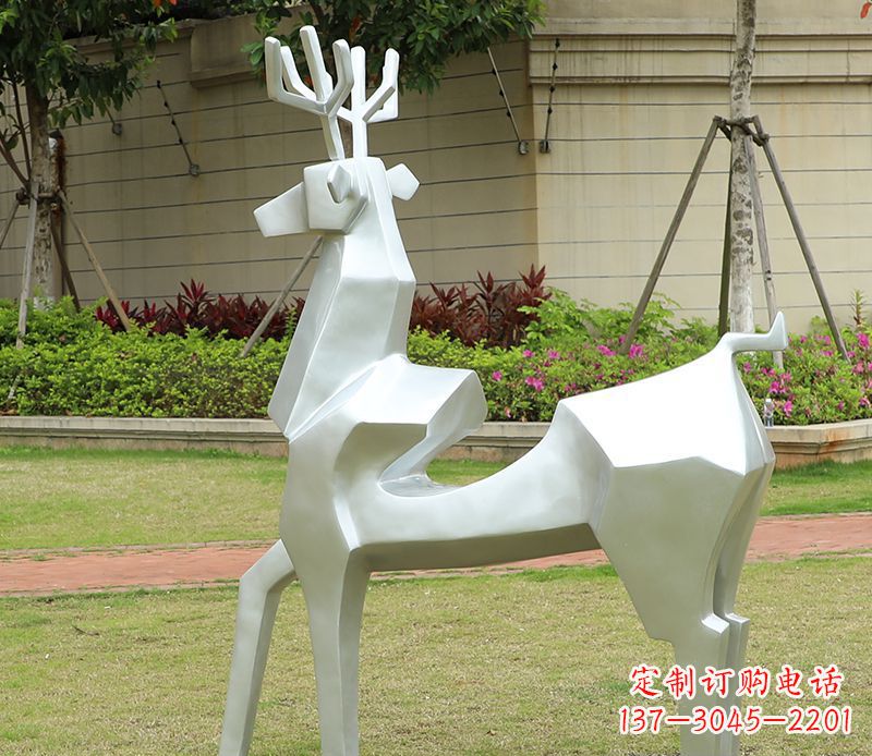 哈尔滨不锈钢美陈动物鹿