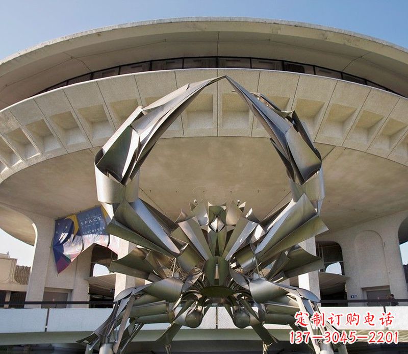哈尔滨不锈钢螃蟹雕塑美观耐候的户外装饰