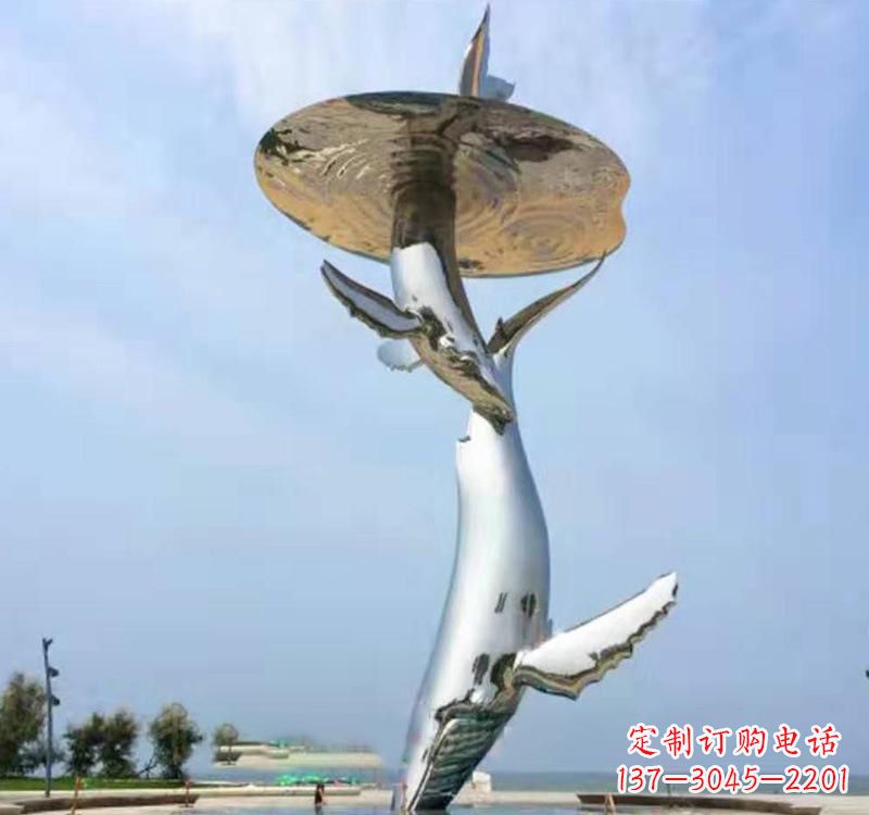 哈尔滨不锈钢海豚雕塑精美的艺术品