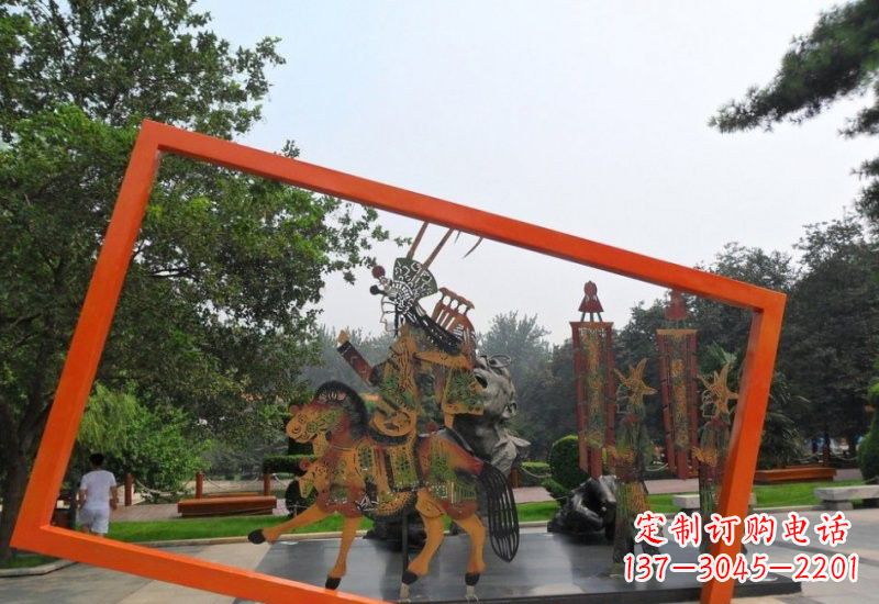 哈尔滨不锈钢皮影戏雕塑传承民间文化的艺术精粹