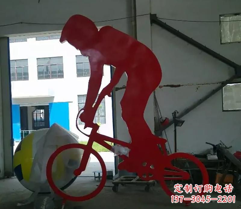 哈尔滨不锈钢骑自行车运动雕塑