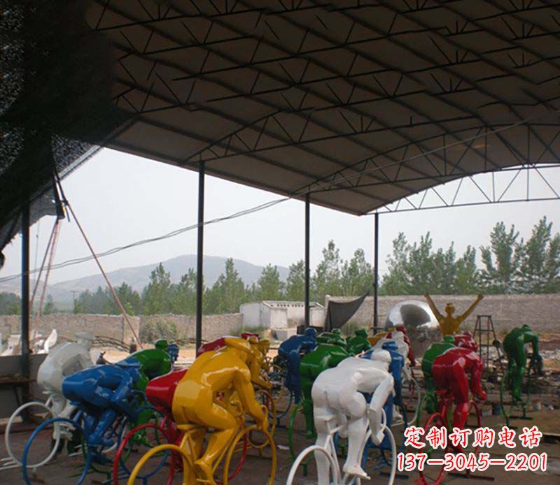 哈尔滨不锈钢骑自行车运动雕塑1