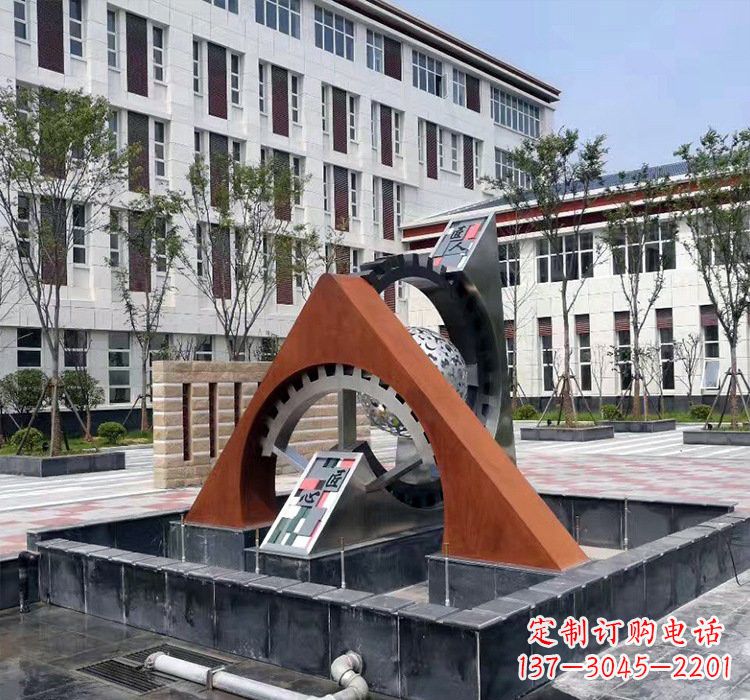 哈尔滨不锈钢齿轮雕塑精湛工艺展现匠心