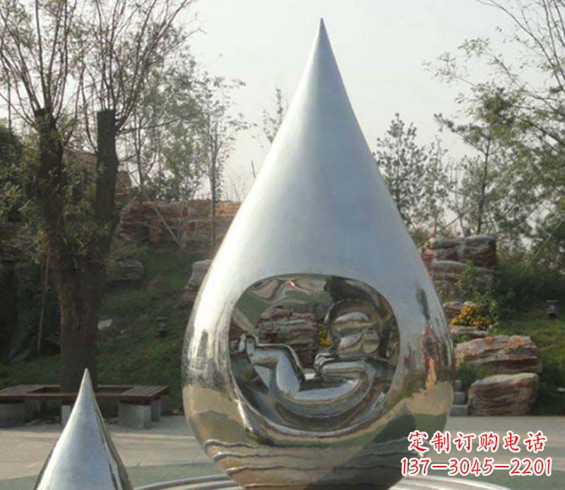 哈尔滨不锈钢水滴雕塑精致简约的艺术之美