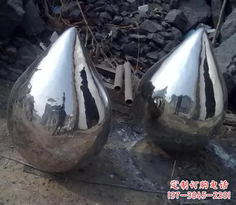 哈尔滨不锈钢水滴雕塑美丽绽放