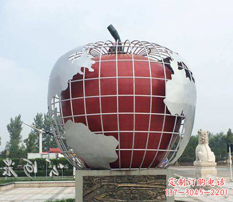 哈尔滨不锈钢水果雕塑艺术品精美绝伦