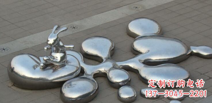 哈尔滨不锈钢兔子雕塑景观的美丽添彩