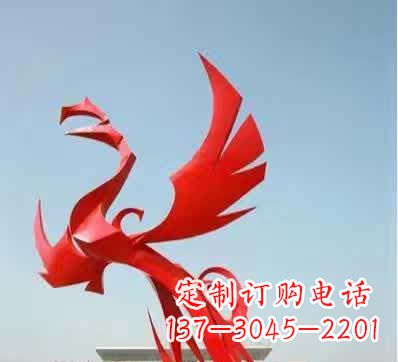 哈尔滨不锈钢铁艺凤凰雕塑美丽的象征
