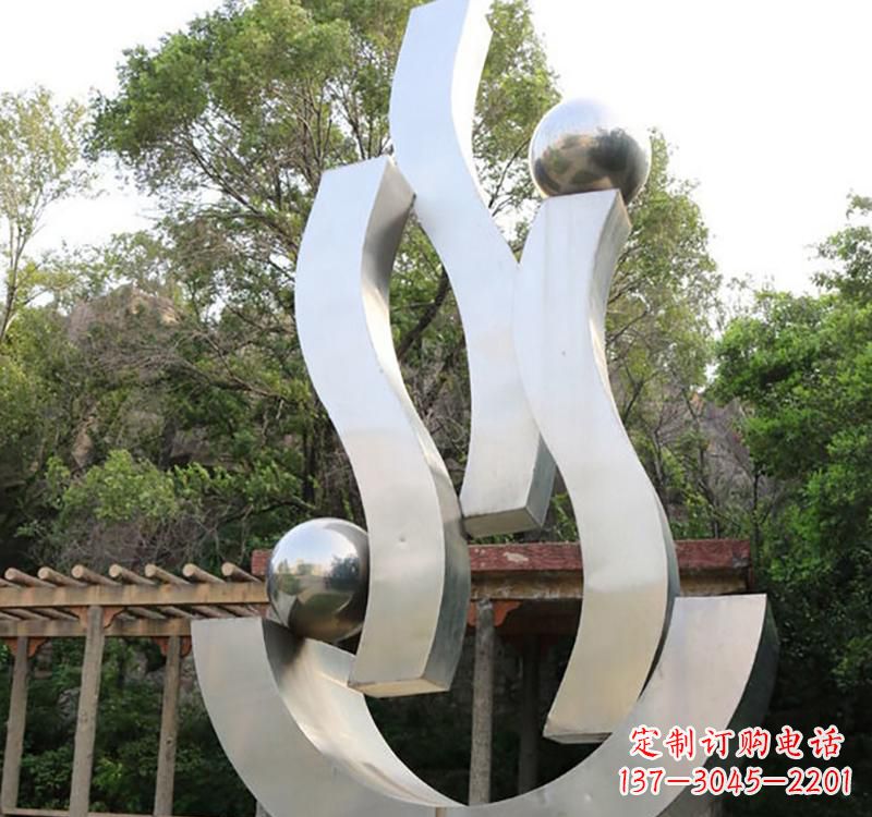 哈尔滨不锈钢小区“飘带雕塑”一种充满艺术气息的雕塑