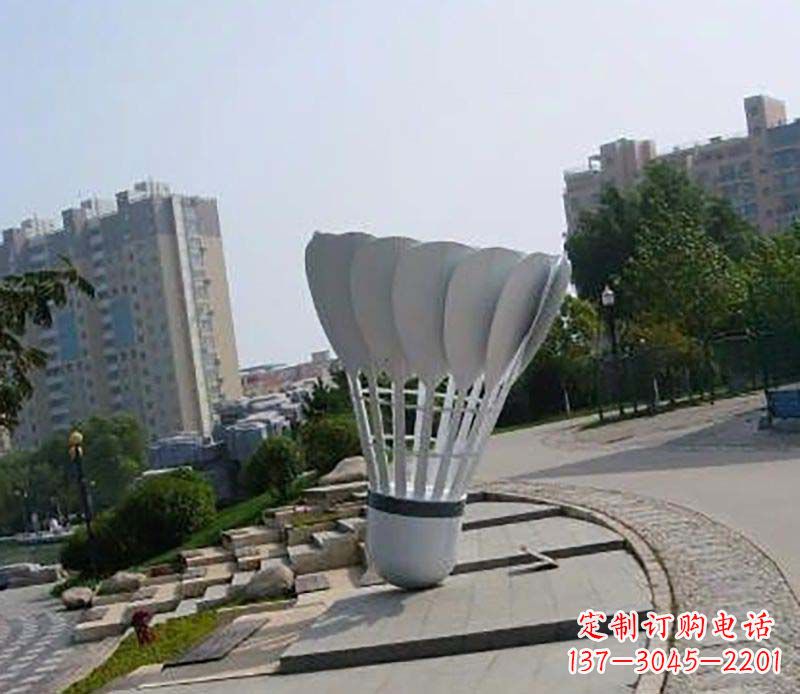 哈尔滨不锈钢羽毛球雕塑装点美丽的羽毛球世界
