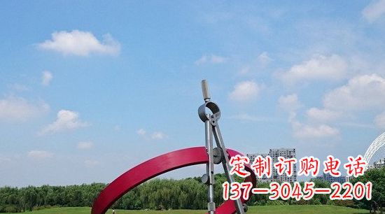 哈尔滨不锈钢圆规园林景观雕塑