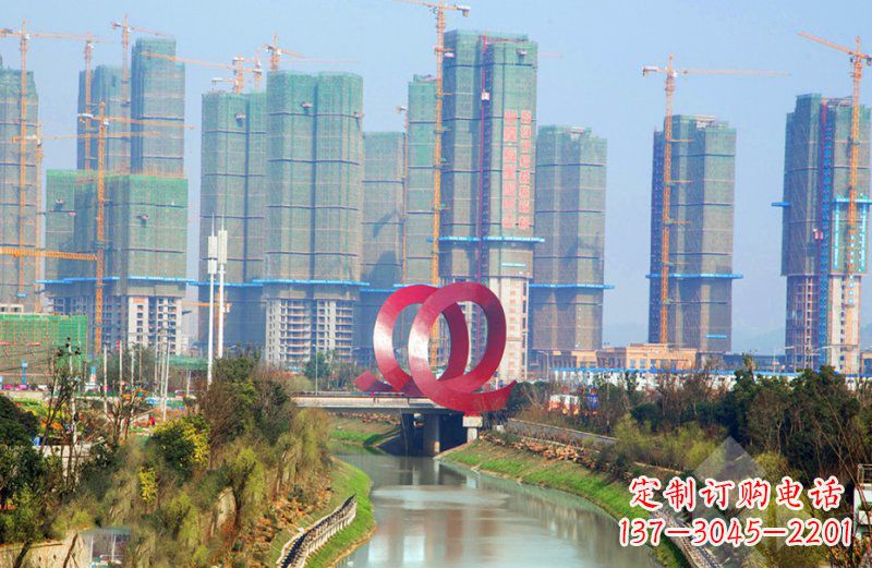 哈尔滨精美不锈钢圆环雕塑