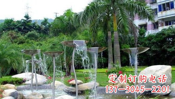 哈尔滨不锈钢喷泉雕塑——艺术之美