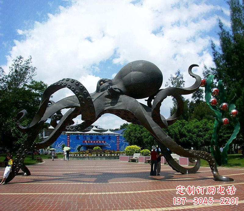 哈尔滨不锈钢章鱼雕塑精美艺术品
