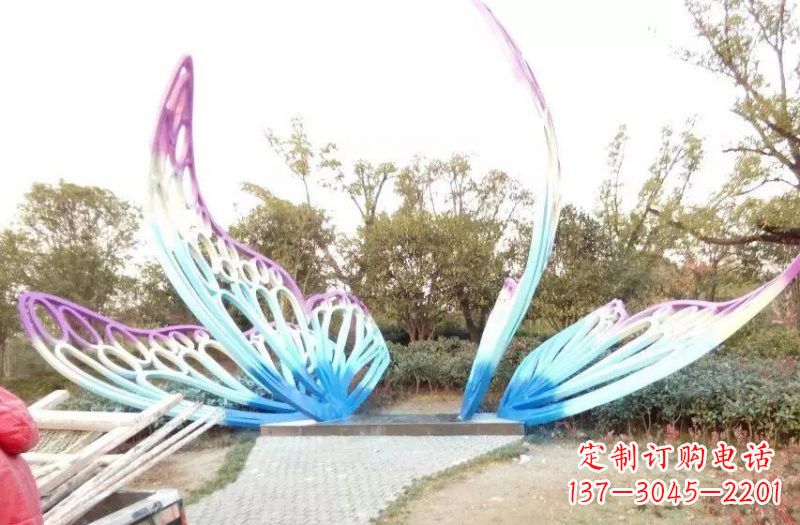 哈尔滨彩色不锈钢蝴蝶雕塑