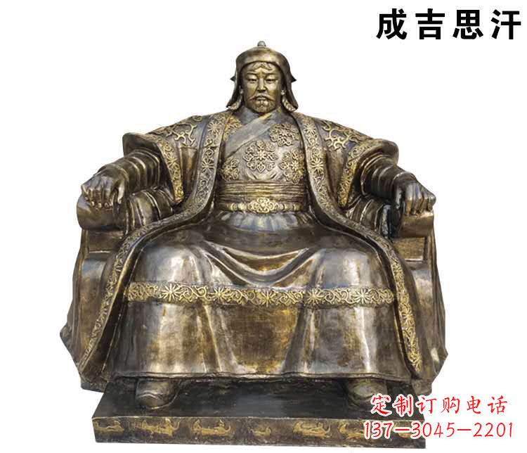 哈尔滨成吉思汗英雄的雕像