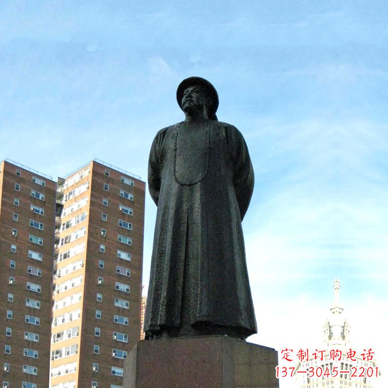 哈尔滨林则徐雕塑标志着城市文化的名人