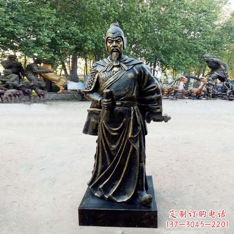 哈尔滨李靖--初唐著名人物仿铜雕塑像