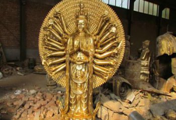 哈尔滨纯铜千手观音雕塑