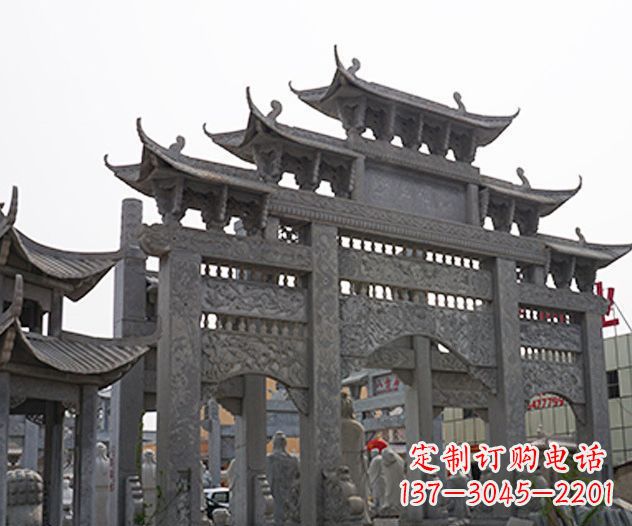 哈尔滨牌坊石雕传承传统文化的艺术精品