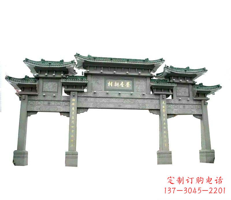 哈尔滨石牌坊雕塑——传承古老文化的精美杰作