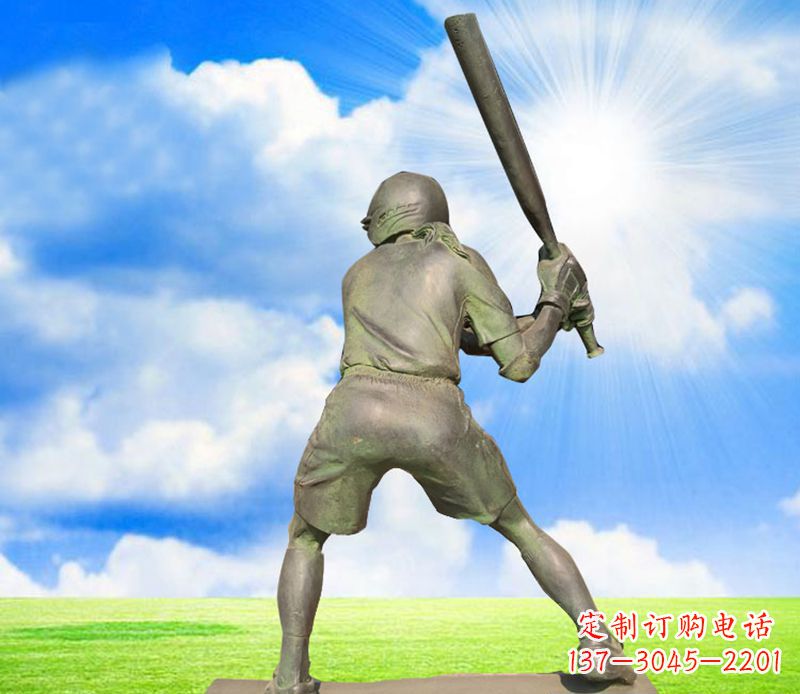 哈尔滨纪念棒球精美的棒球雕塑