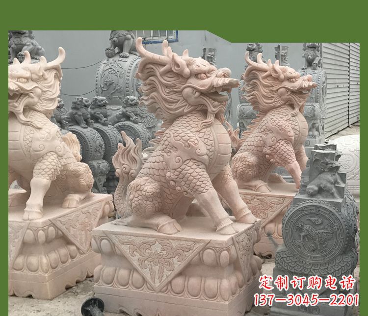 哈尔滨大理石踩球麒麟——传承古代神话的雕塑