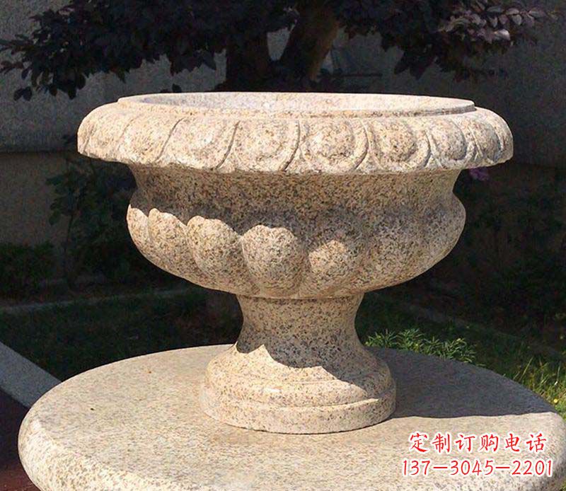 哈尔滨大理石花钵公园花盆石雕