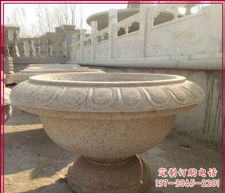 哈尔滨大理石花盆雕塑