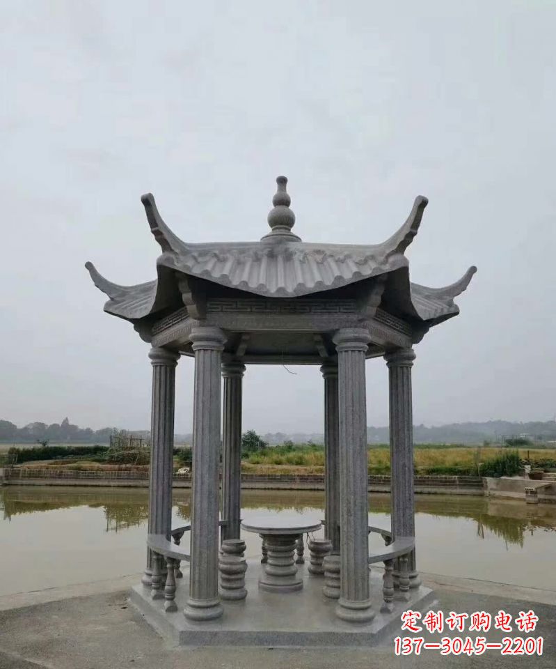 哈尔滨大理石凉亭石雕塑,优雅经典无双