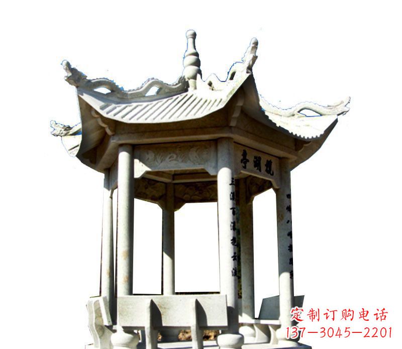 哈尔滨大理石凉亭石雕,历史韵味浓郁