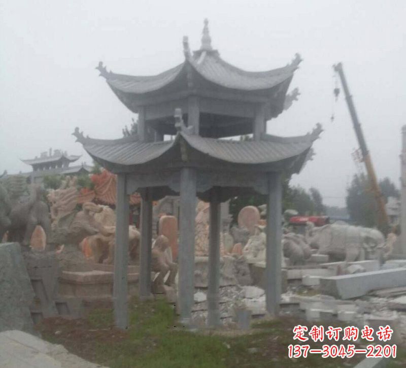 哈尔滨大理石六角凉亭石雕