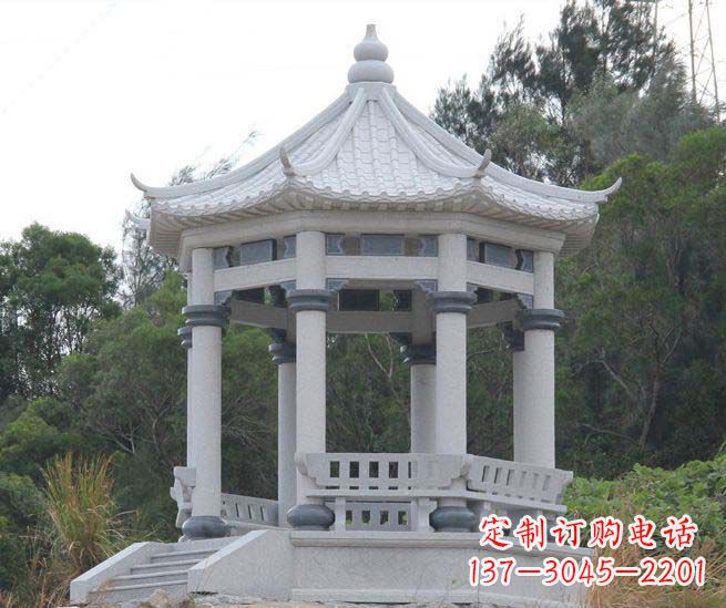 哈尔滨大理石六角石雕凉亭