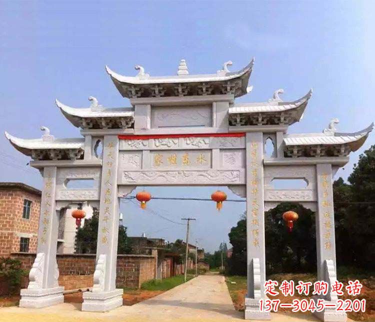 哈尔滨大理石牌坊石雕