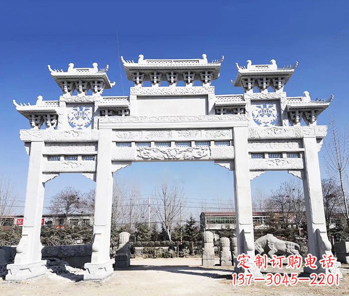 哈尔滨大理石牌坊石雕定制