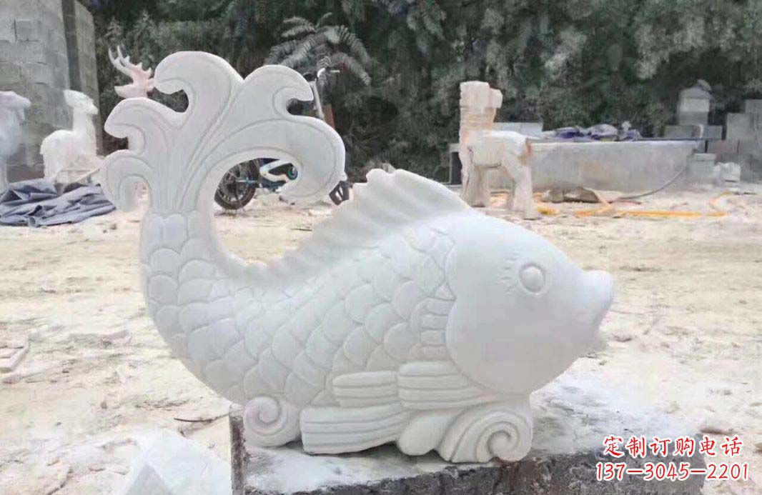 哈尔滨大理石鱼喷泉雕塑
