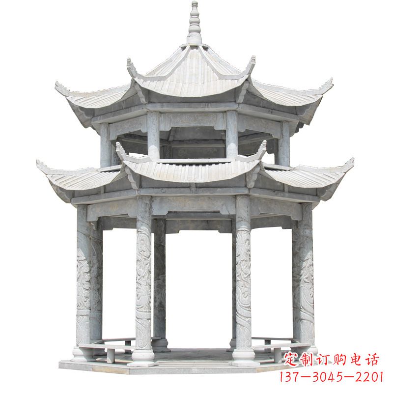哈尔滨大理石古建凉亭雕塑