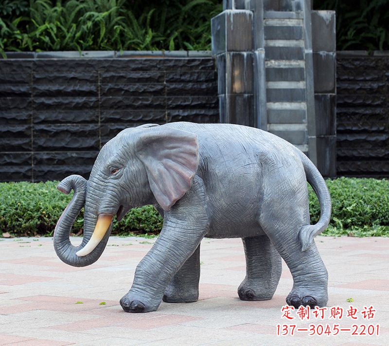 哈尔滨精美大象石雕