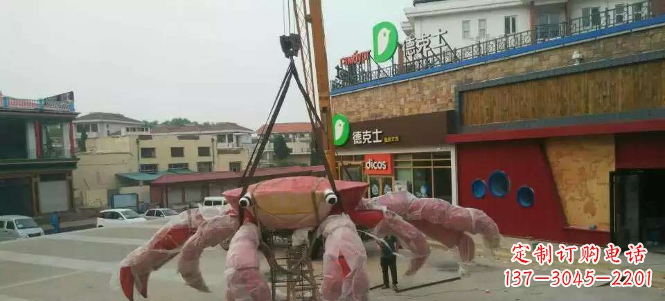 哈尔滨11英寸不锈钢螃蟹雕塑