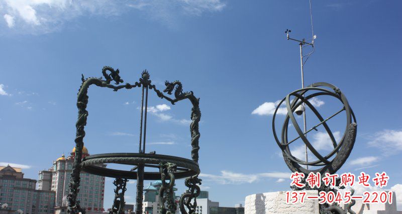 哈尔滨中领雕塑浑天仪雕塑 铜雕景观构筑