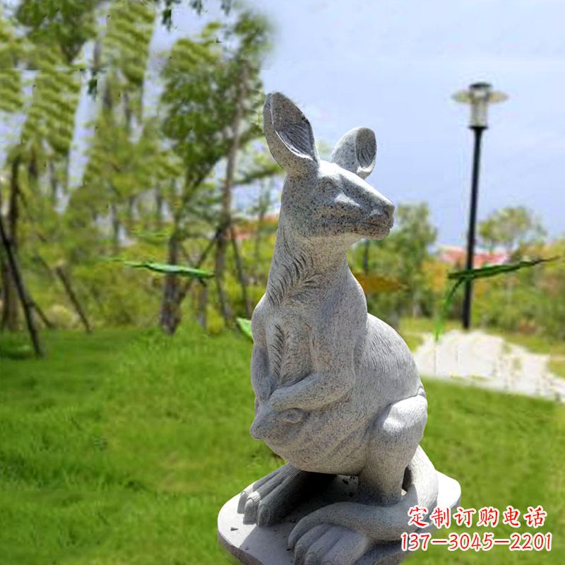 哈尔滨高品质袋鼠雕塑,精致石雕摆件