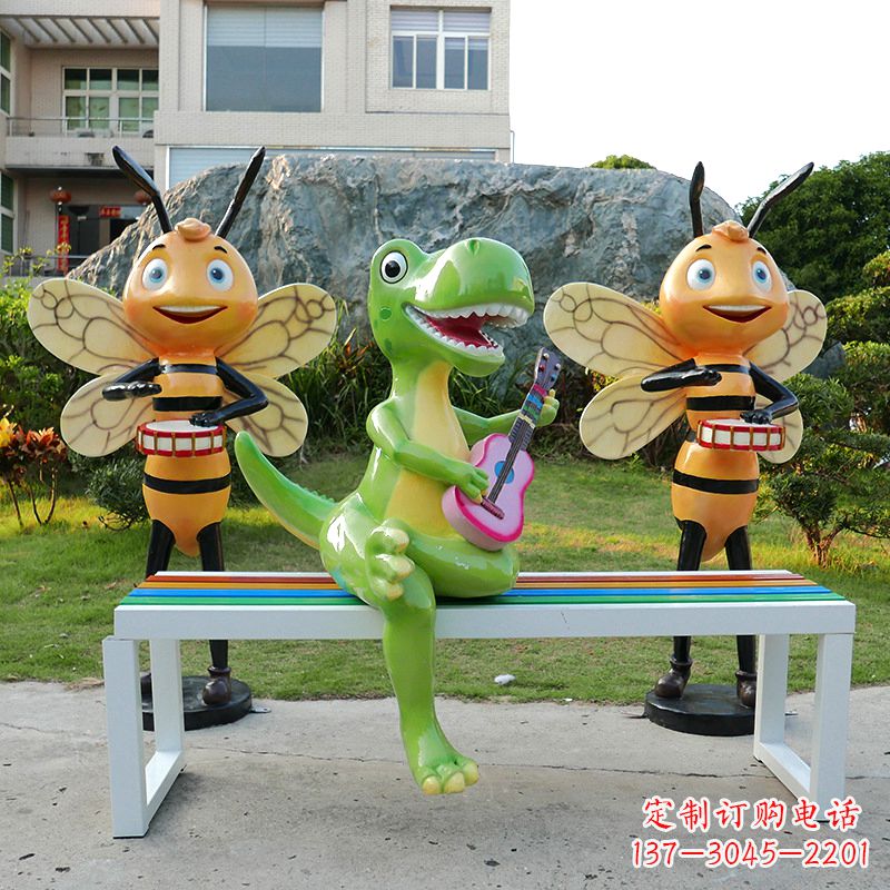 哈尔滨吉他恐龙雕塑