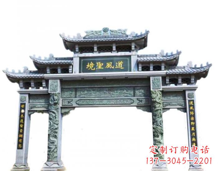 哈尔滨精美石雕牌坊雕塑,为贵客营造至尊荣耀