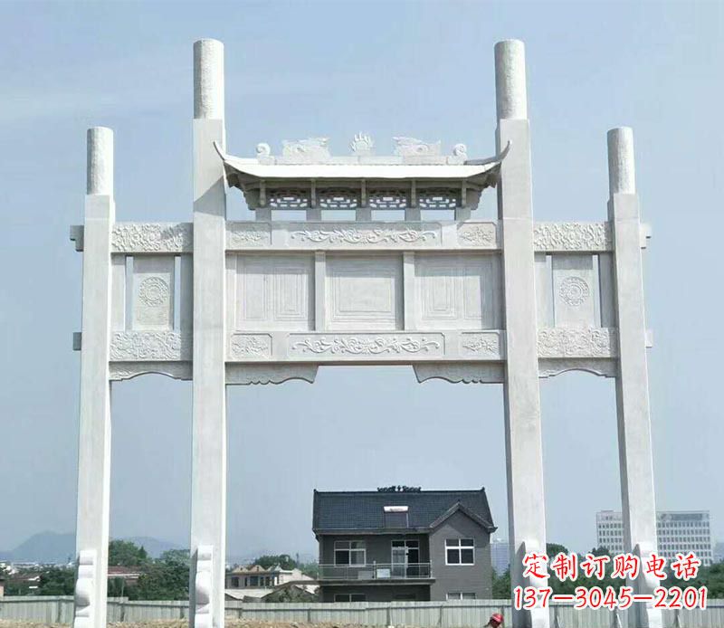 哈尔滨精美牌坊雕塑