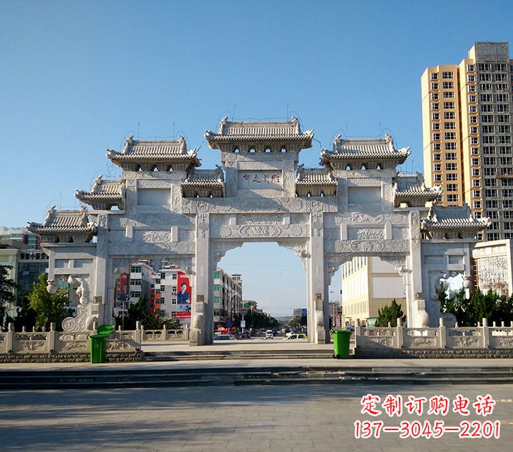 哈尔滨锻铜雕塑 人物雕塑石雕牌坊