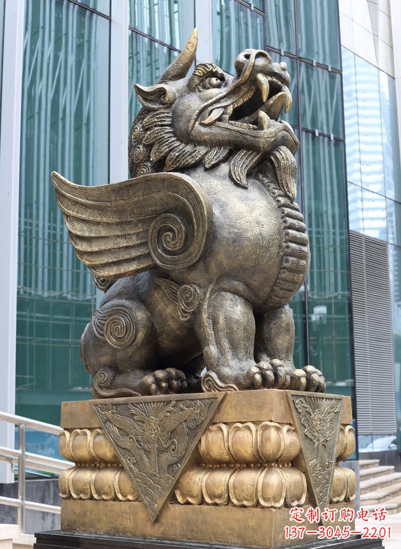 哈尔滨精美独角兽铜雕