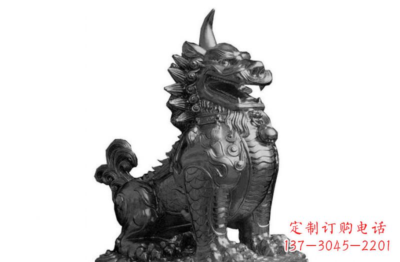 哈尔滨独角兽铜雕塑,精美细腻传统工艺