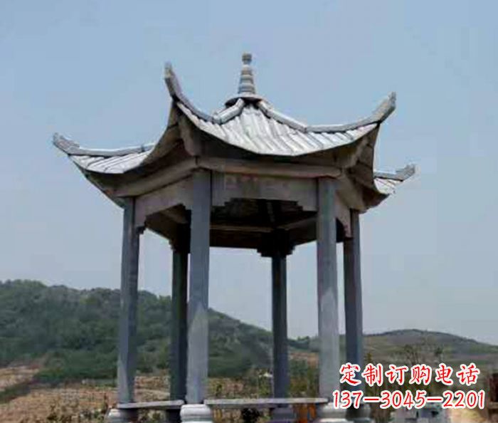 哈尔滨仿古六角凉亭石雕 (5)