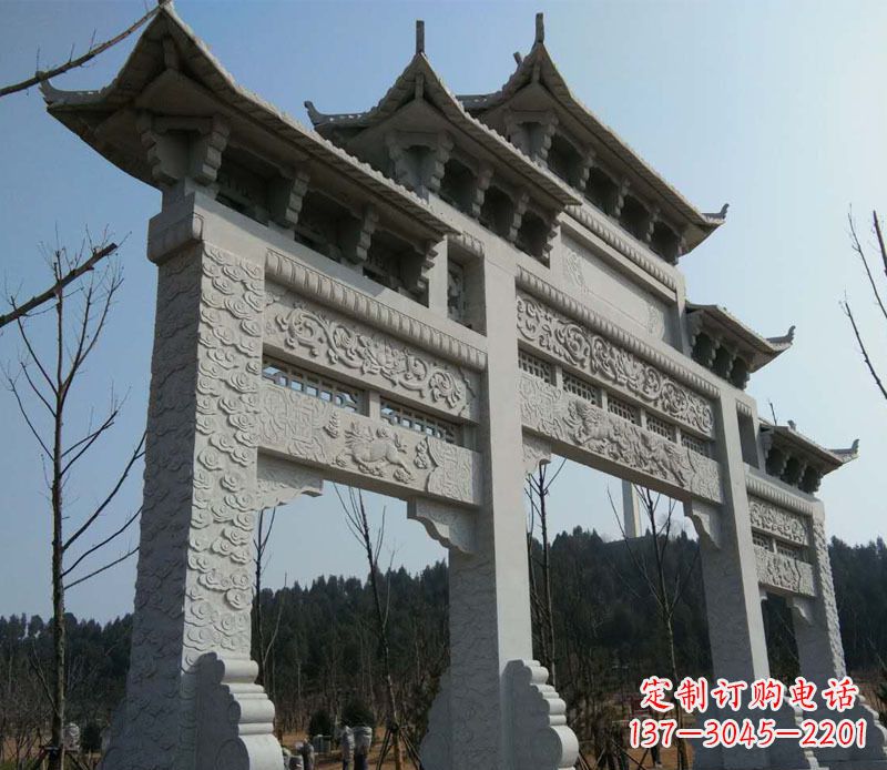哈尔滨仿古牌坊石雕定制