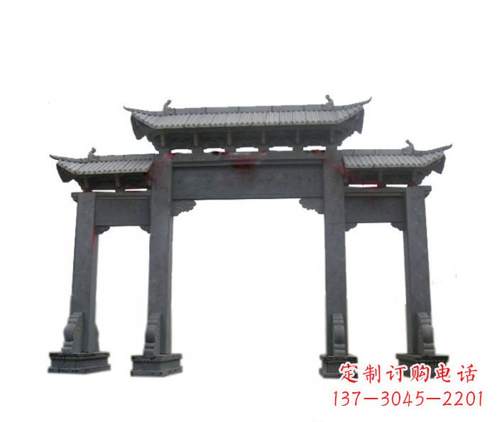 哈尔滨精美仿古牌坊石雕